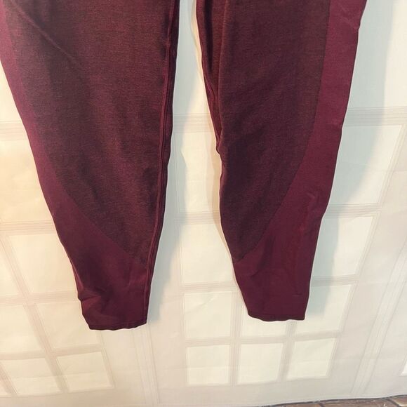 PINK Victoria's Secret Burgundy Wide Waistband Seamless Leggings Size Large - Picture 7 of 10